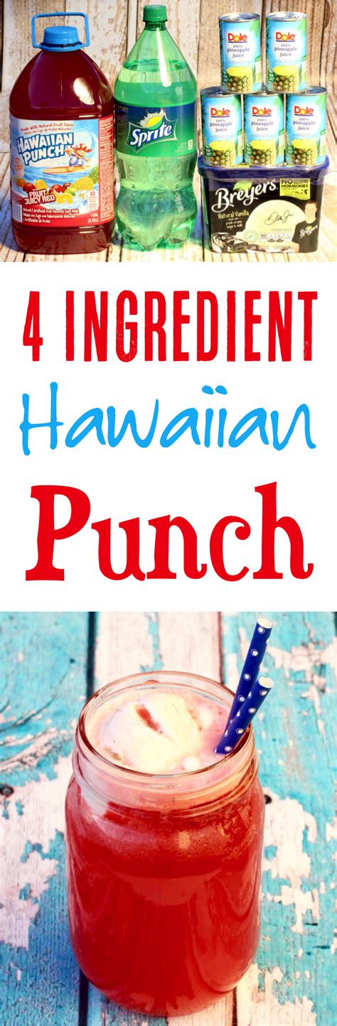 Punch Recipes This Easy Hawaiian Party Punch Is Always A Hit At The Parties Just 4 Ingredient