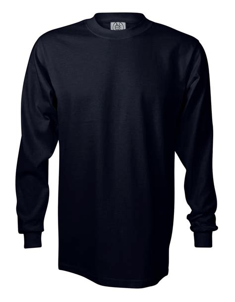 Navy Blue Premium Heavyweight Long Sleeve T Shirt