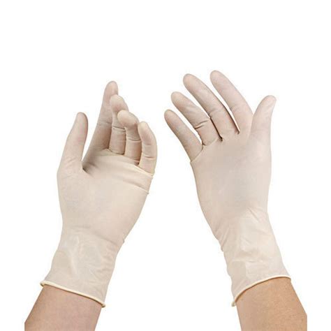 White Powder Free Five Finger Rubber Latex Surgical Hand Gloves For