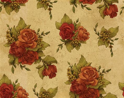 Antique Flower Wallpaper Wallpapersafari