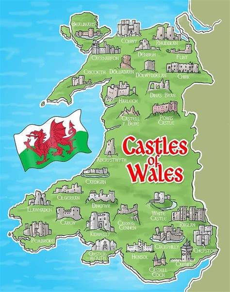 Castles Of Wales Wales Resor Camping Karta
