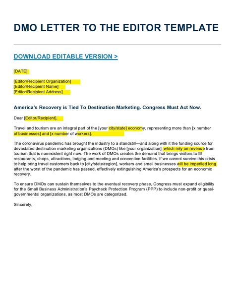 Letter To The Editor Templates Editable Letter To The Editor Sample