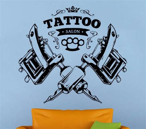 2017 New Tattoo Salon Wall Decal Tattoo Parlor Vinyl Sticker Shop Logo