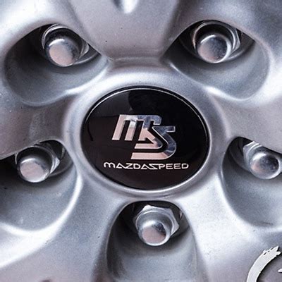 Pcs Car Wheel Center Caps Sticker Ms Mazdaspeed Logo Hub Cap Emblem