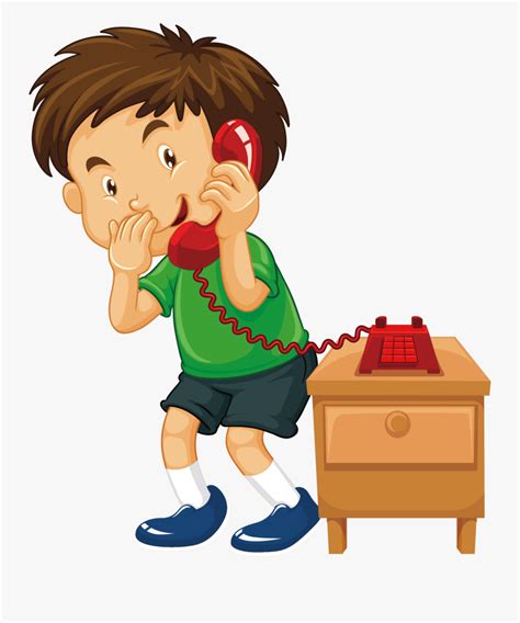 Telephone Call Stock Photography Clip Art Boy Calling On Phone