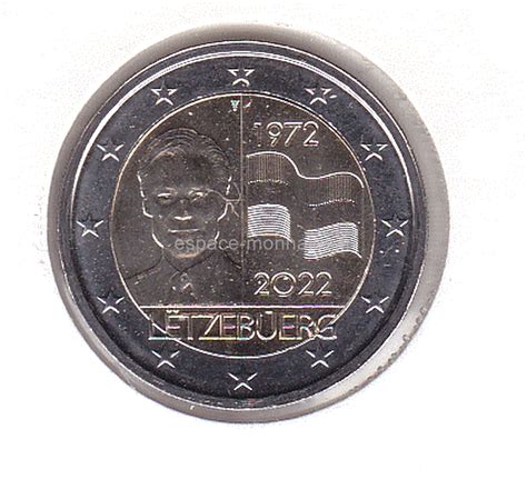 2 Euro Commémorative Luxembourg 2022 Drapeau Tricolore Espace Monnaies