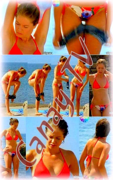 Canay Tv Burcu Biricik Bikinili Bacak Kal A G S Frikikleri Swimwear