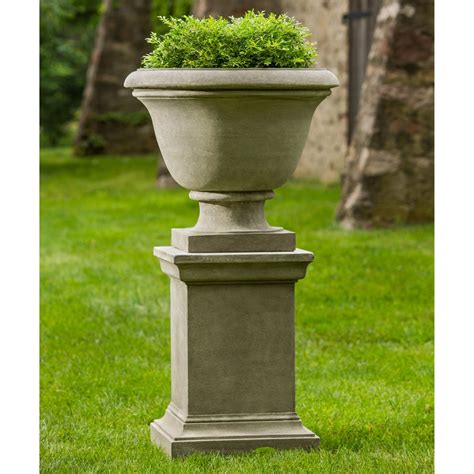 Campania International Greenwich Urn Planter With Pedestal Urn