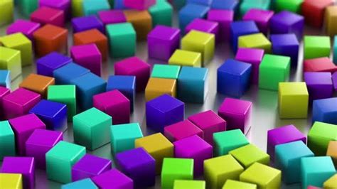Abstract Colorful Cubes With Depth Of Field Videohive 32502117