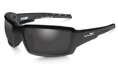 wiley x titan safety glasses polarized smoke grey lens gloss black frame ccttn08
