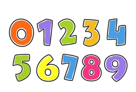 Números De Colores Para Niños 533269 Vector En Vecteezy
