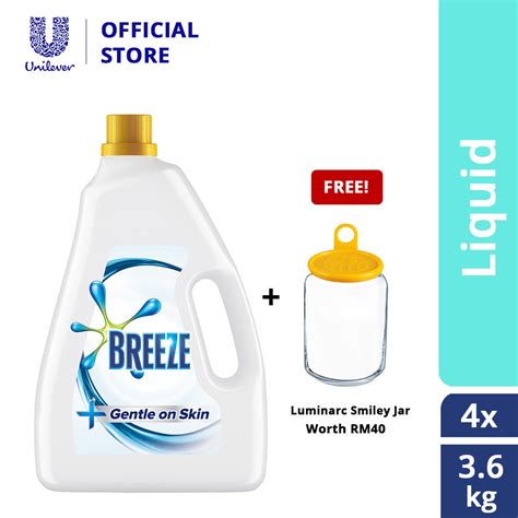 Packing 50% more scent compared to regular gain powder detergent, you can now revel in the ahhhmazing scent of gain liquid laundry detergent for up to six weeks from wash. Breeze Detergent Liquid Gentle on Skin 3.6kg x 4 FOC ...