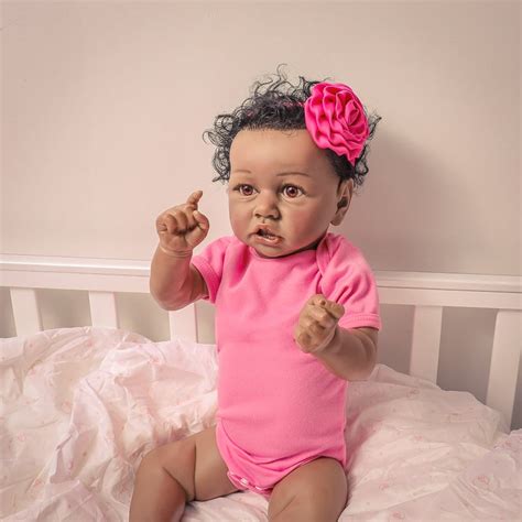 Dolls Accessories African American Black Reborn Baby Dolls Silicone Full Body Babe Inch