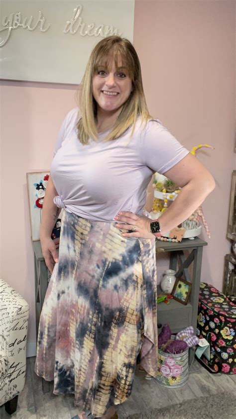 Tie Dye Smocked Waistband Maxi Skirt Plus Size Models Maxi Skirt Tie Dye Skirt