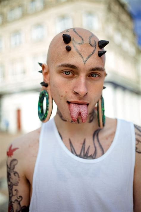 Cool Body Piercings And Face Tattoos