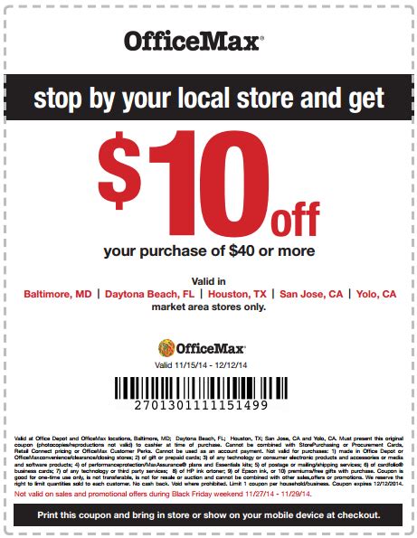 Office Depot And Officemax Coupons Promotions Specials For February 2019