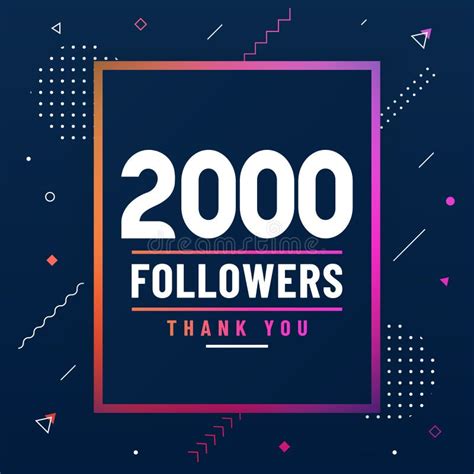 Thank You 2000 Followers 2k Followers Celebration Modern Colorful