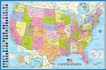 Landkarten - Map of the United States - Poster - 91,5x61
