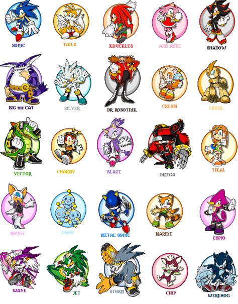 Sonic Characters Names
