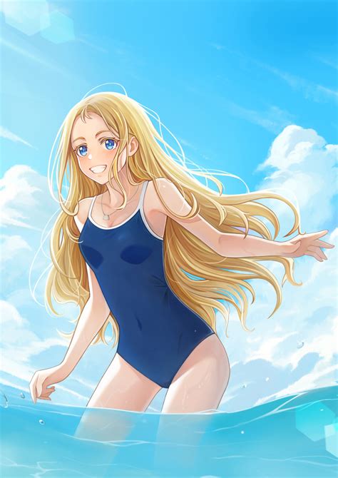 Wen Hao Lai Kofune Ushio Summertime Render Absurdres Highres 1girl Blonde Hair Blue Eyes