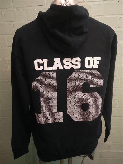 Lovely Hoodies For The Class Of 2016 With Embroidered Logo And Custom