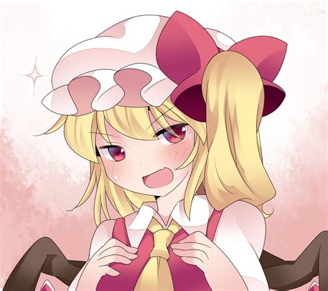 Safebooru 1girl Ascot Blonde Hair Blush Commentary Request Flandre