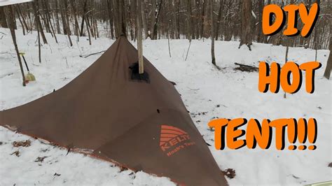 Easy Diy Hot Tent Solo Backpacking Winter Camping With My Diy Tarp Hot Tent And Lightweight