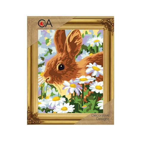 Collection Dart Rabbit And Daisies Printed Tapestry Canvas