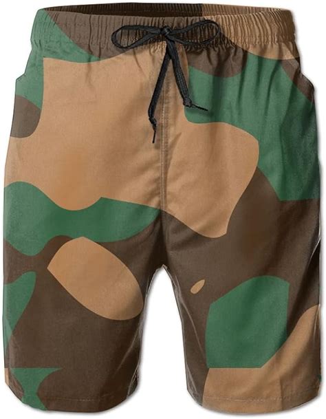 Camouflage Patterns Mens Casual Shorts Swim Trunks Fit Performance Quick Dry Boardshorts