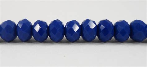 Opaque Blue Crystal Beads 6x4mm 4x6mm Blue Crystal Rondelle Beads