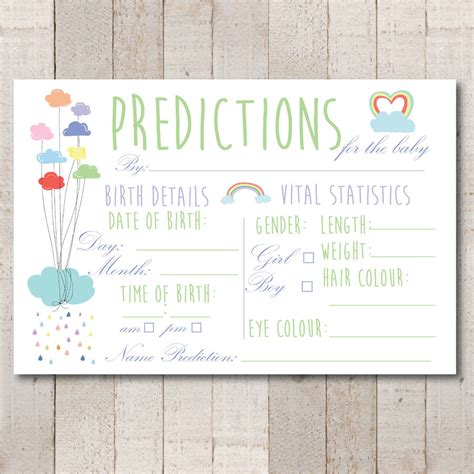 Check spelling or type a new query. Rainbow Baby Shower Prediction Game Set Of 10 Cards By Copper & Grey | notonthehighstreet.com