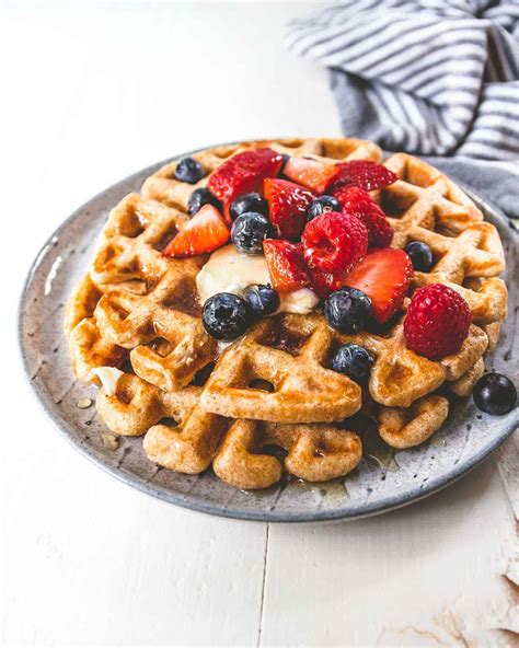 Light And Fluffy Whole Wheat Waffles Inquiring Chef