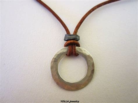 Sterling Silver And Leather Cord Necklace By Sterlingsilverusa