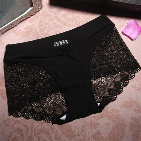 Top Quality Knickers One Piece Seamless Panties Fabric Ultra Thin Soft Brief Lace Trim Women