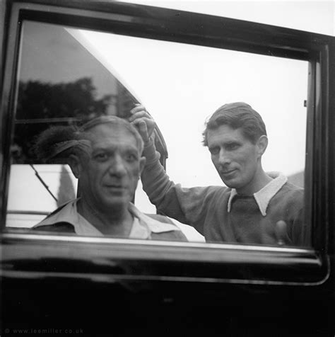 Lee Miller Picasso And Roland Penrose In Mougins France 1937
