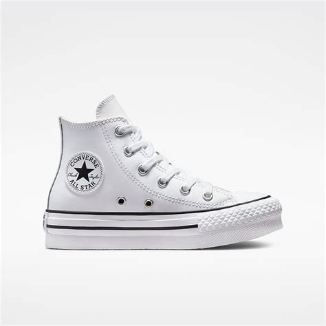 Chuck Taylor All Star Eva Lift Platform Leather In Whitenatural Ivory