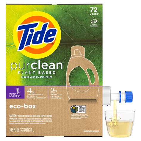 Tide Purclean Plant Based Honey Lavender Liquid Laundry Detergent Eco
