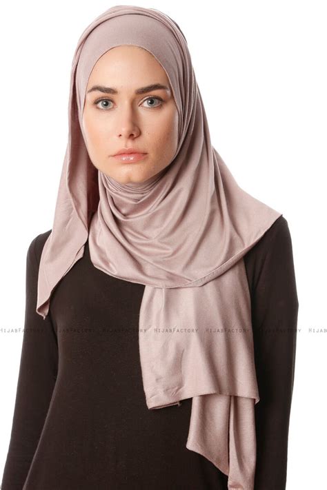 Hijab Jersey Premium Melek Steingrau Elastisch Jersey Schal Von Ecardin