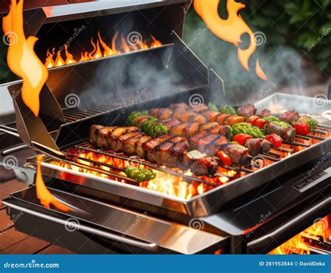 Savor the Flavor: a Delectable BBQ Experience AI-Generated Image Stock