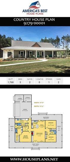 Plan 86229hh One Story House Plan With Wrap Around Porch House Plans