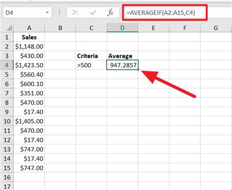 How To Use Averageif Function In Excel
