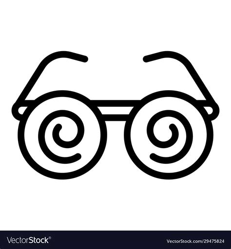 Hypnosis Eyeglasses Icon Outline Style Royalty Free Vector