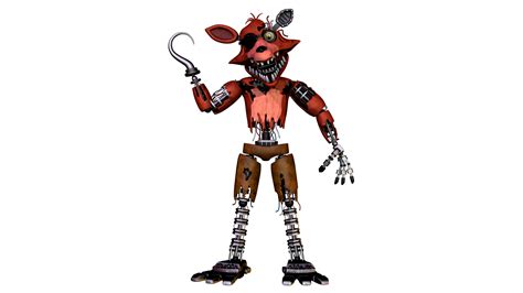 Withered Foxy Hallway Pose Recreation (Model by CoolioAruff) (Render by me) : fivenightsatfreddys