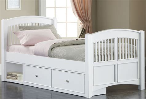 Walnut Street White Hayden Twin Panel Bed With Storage From Ne Kids
