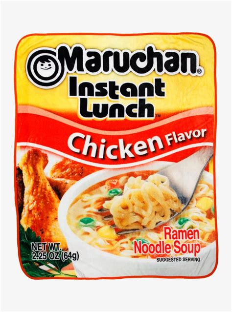 Maruchan Instant Lunch Ramen Throw Blanket Hot Topic Lunch Maruchan Chicken Flavors