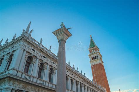 San Marco Campanile Bell Tower Of Saint Mark Cathedral On Square In