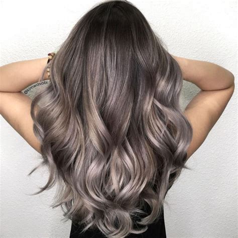 Ideas Of Gray And Silver Highlights On Brown Hair Brown Hair Balayage Grey Brown Hair