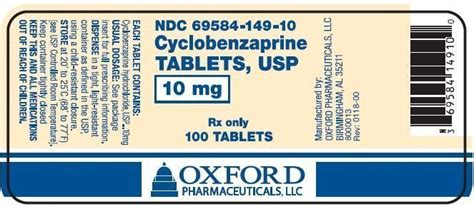 Cyclobenzaprine Fda Prescribing Information Side Effects And Uses