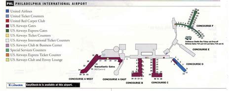 Philadelphia Airport Terminal Map American Airlines