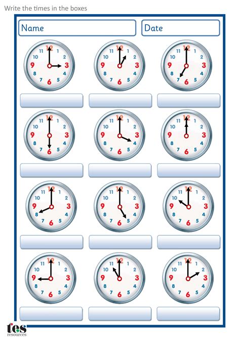 Whats The Time Identify Times On The Clocks Teaching Resources